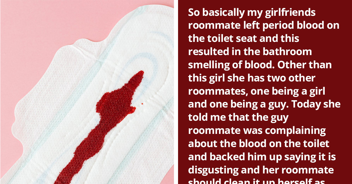 Guy Is Concerned About a Roommate Who Didn't Clean Up the Period Blood on the Toilet Seat in a Shared Bathroom