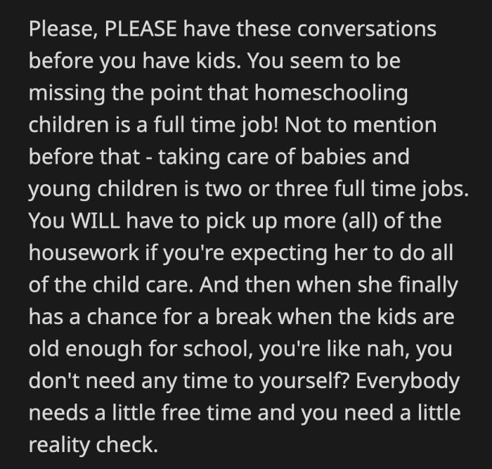 They need to talk and clarify what they expect from each other moving forward before diving into marriage & kids