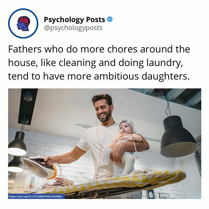 The impact of fathers who do chores at home