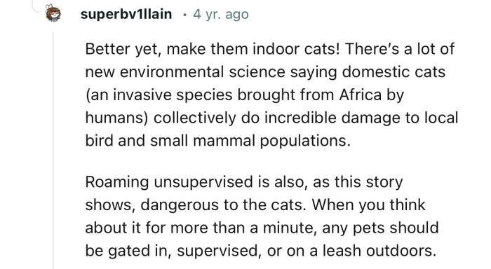 When you let your pet roam outdoors unsupervised, a lot of things could go wrong.