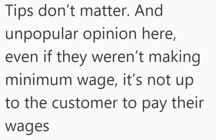 Calling it an unpopular opinion does not soften the stance. The line between service and salary feels clear in this view.