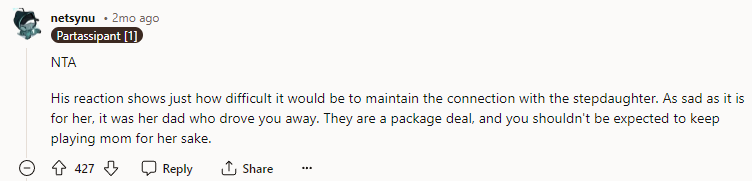 NTA - They Are a Package Deal