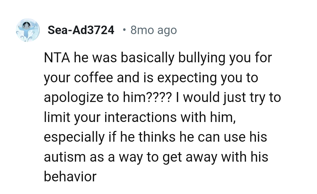 This Redditor is suggesting for the OP to limit her interaction with this co-worker