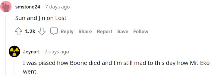 9. Too many deaths on Lost...