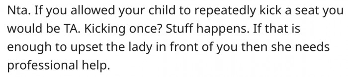 She would have been an a-hole if she hadn't prevented it from happening again.