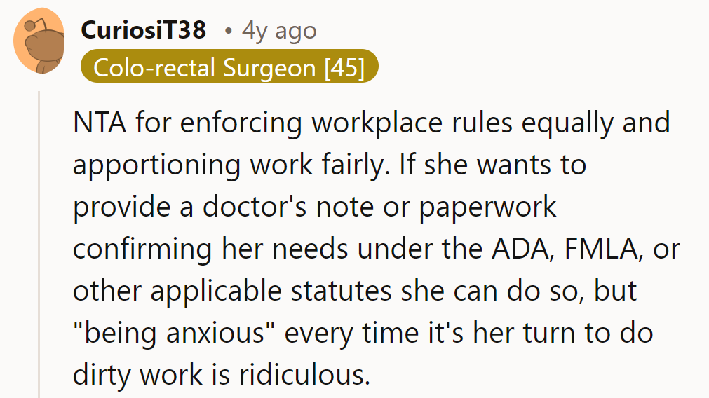 NTA. Fair enforcement of workplace rules requires genuine documentation, not just excuses.