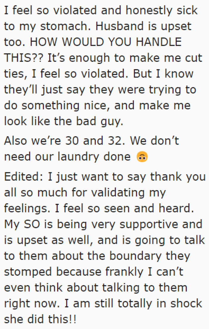 The OP Felt Violated by Her MIL Going Through the Stuff in Her Closet. It Was an Invasion of Privacy.