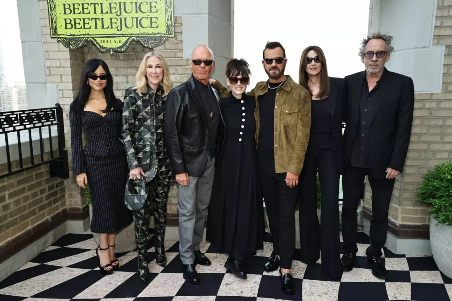Jenna Ortega, Catherine O'Hara, Michael Keaton, Winona Ryder, Justin Theroux, Monica Bellucci and Tim Burton