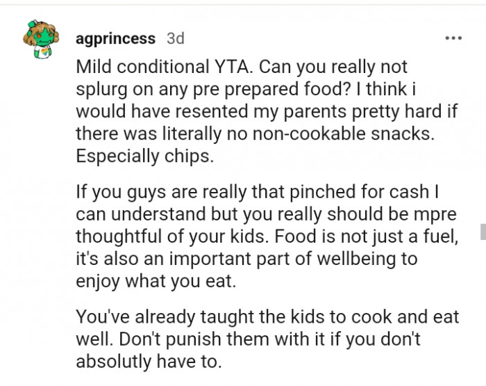 Food is also an important part of well-being