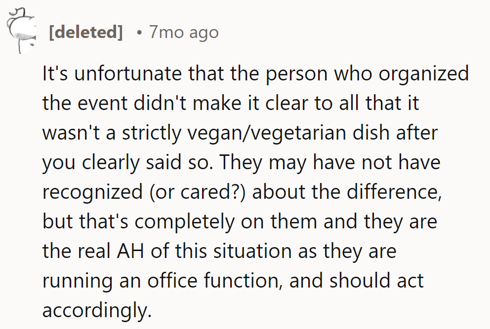 The real dish here? Office potluck confusion à la organizer's neglect.