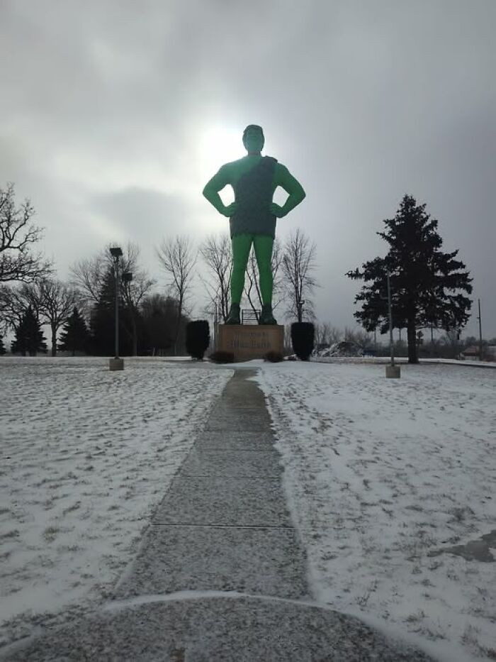 "Jolly Green Giant In Blue Earth MN"