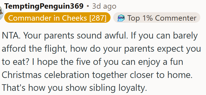 OP's parents sound awful.