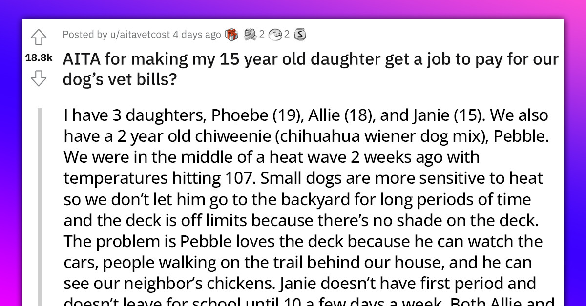 Parents Make Daughter Pay The Vet Bills After Her Neglect Almost Killed Their Dog