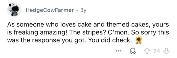 That cake is amazing!