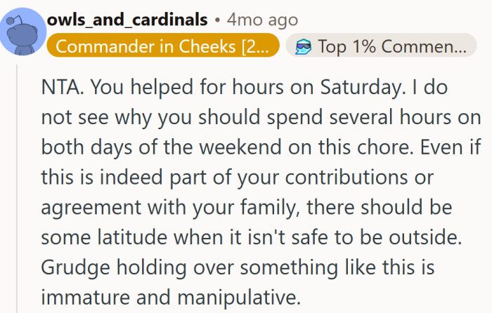 If “family contribution” requires heatstroke, it’s time to renegotiate the contract.