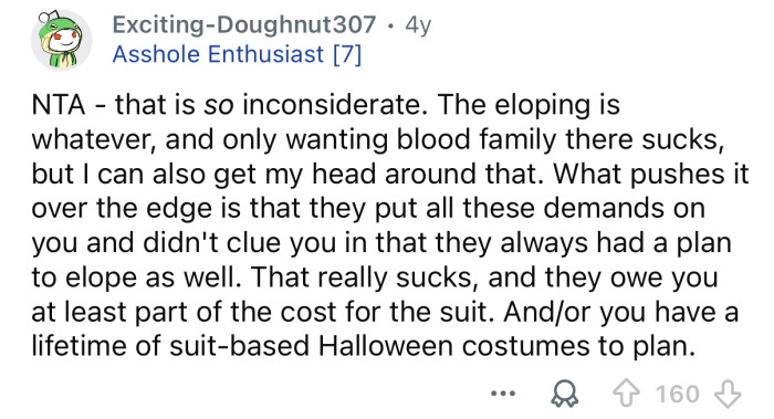 That’s pretty inconsiderate.