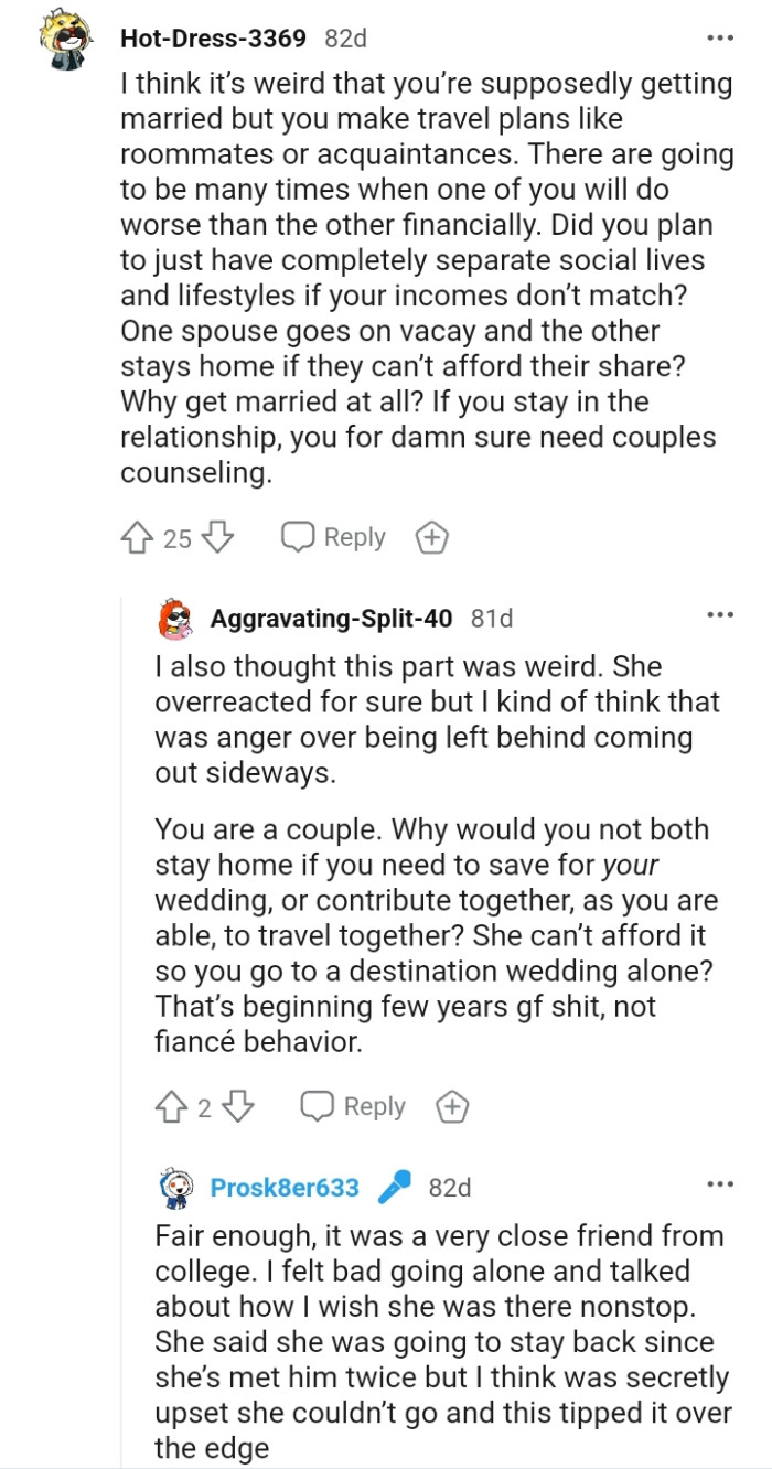 There are going to be many times when one of you will do worse