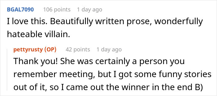 The OP got some funny stories out of it