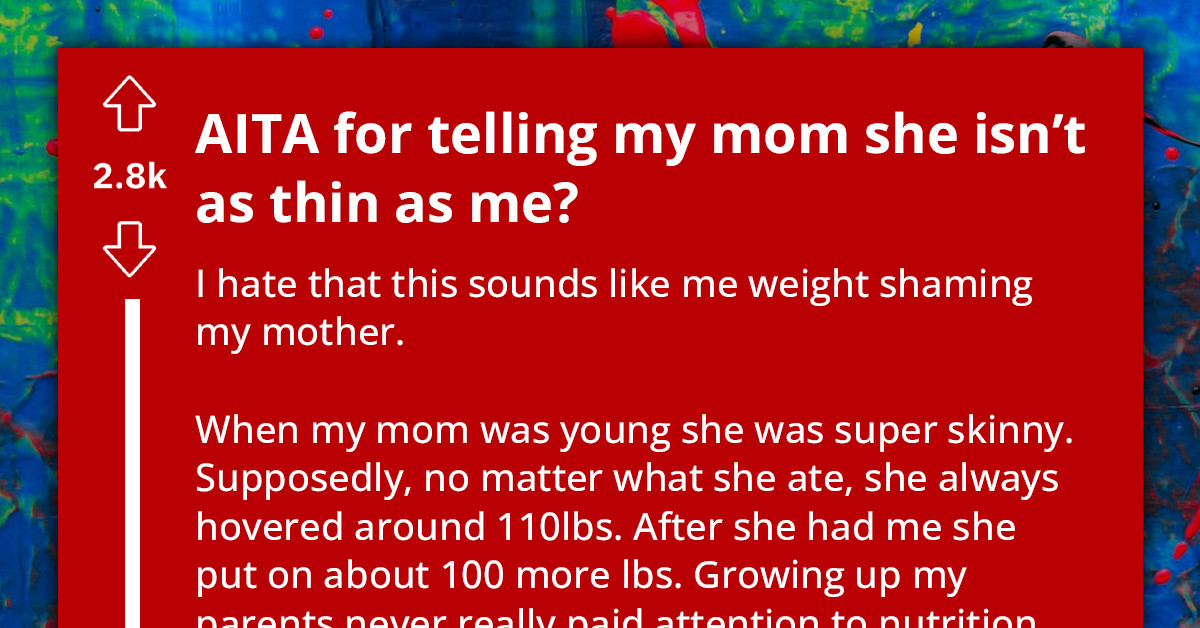 Overweight Mother Cries A River After Slim Daughter Points Out Their Different Body Sizes
