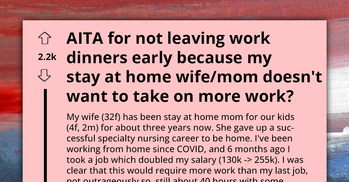 Man’s Career Aspirations Ignite Tension on Homefront as Wife Advocates He Cuts Back on Networking Dinners to Make Room for Parental Obligations