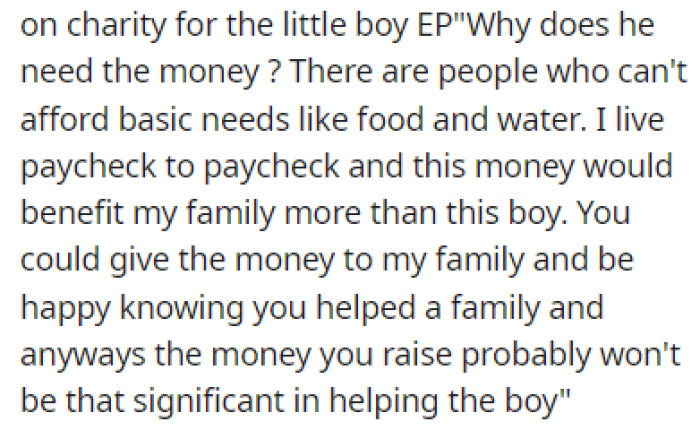 The Mom Proceeded to Ask Why She Shouldn't Get the Money They Collected for Charity