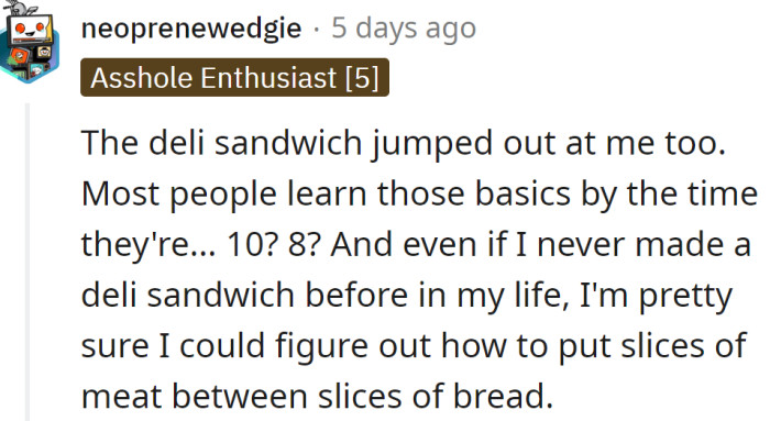 And another Redditor agreed: