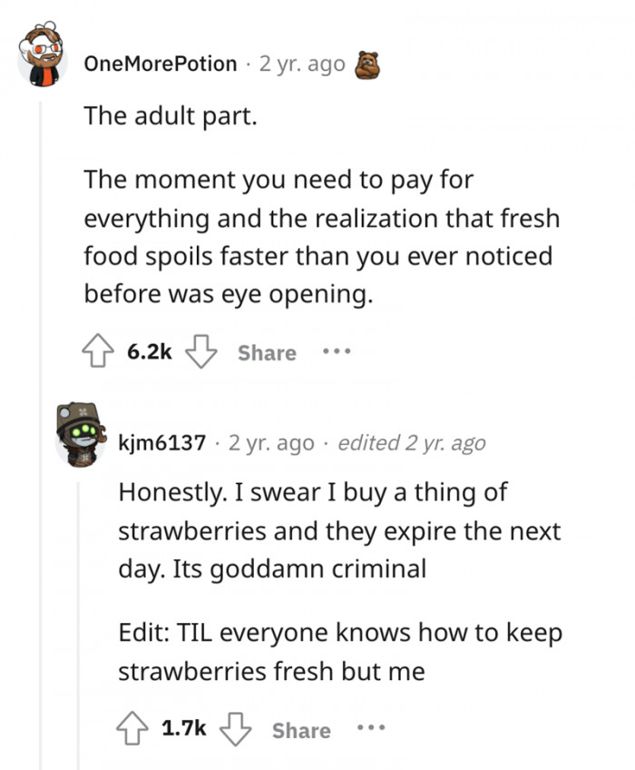 #1 The bills. The realization.