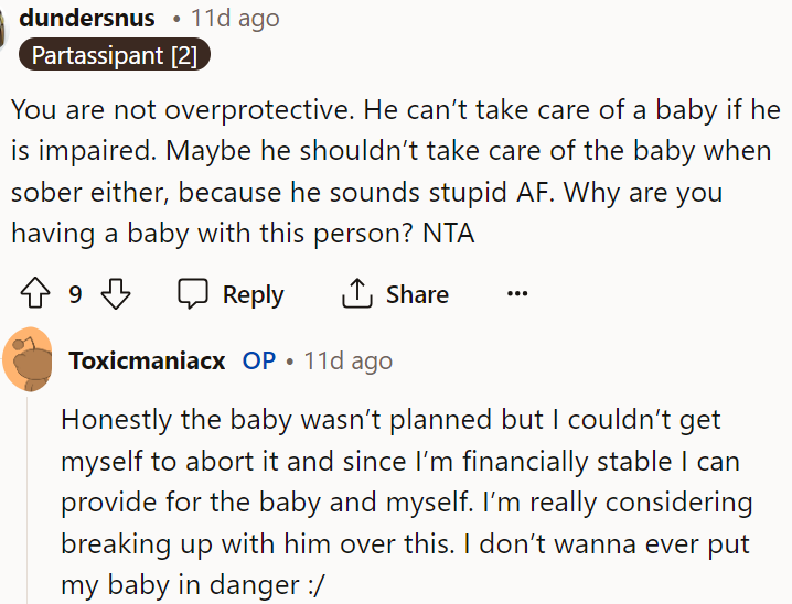 9. She's not being overprotective at all here; she's really just being a smart mother who is putting her baby first.