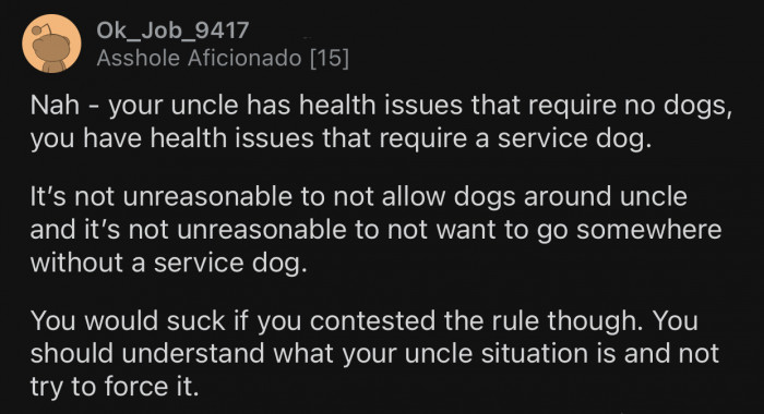 The uncle's situation is quite difficult, so they can't take any risks.