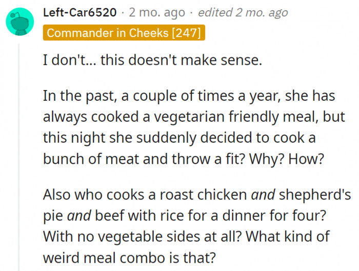 8. It's as if she just decided to stop being nice all of a sudden