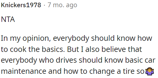 Everyone should learn basic cooking skills.