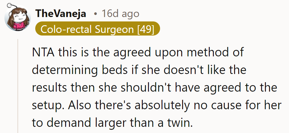 Agreed rules are non-negotiable. And demanding more than a twin? That's a tall order!