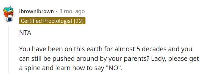 After almost five decades, it's high time she traded in the doormat for a spine and mastered the art of the word 