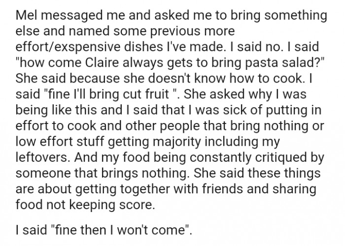 She asked why I was being like this