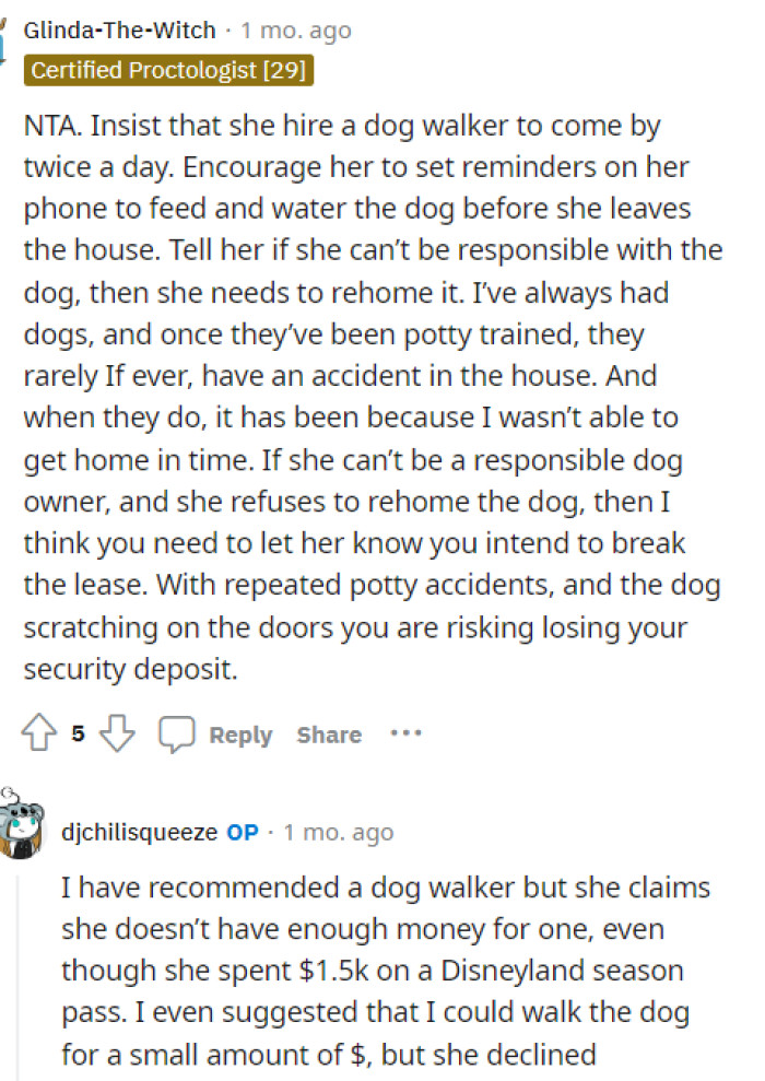 There were a lot of awesome tips and advice that people were giving OP in the comments to tell her roommate.