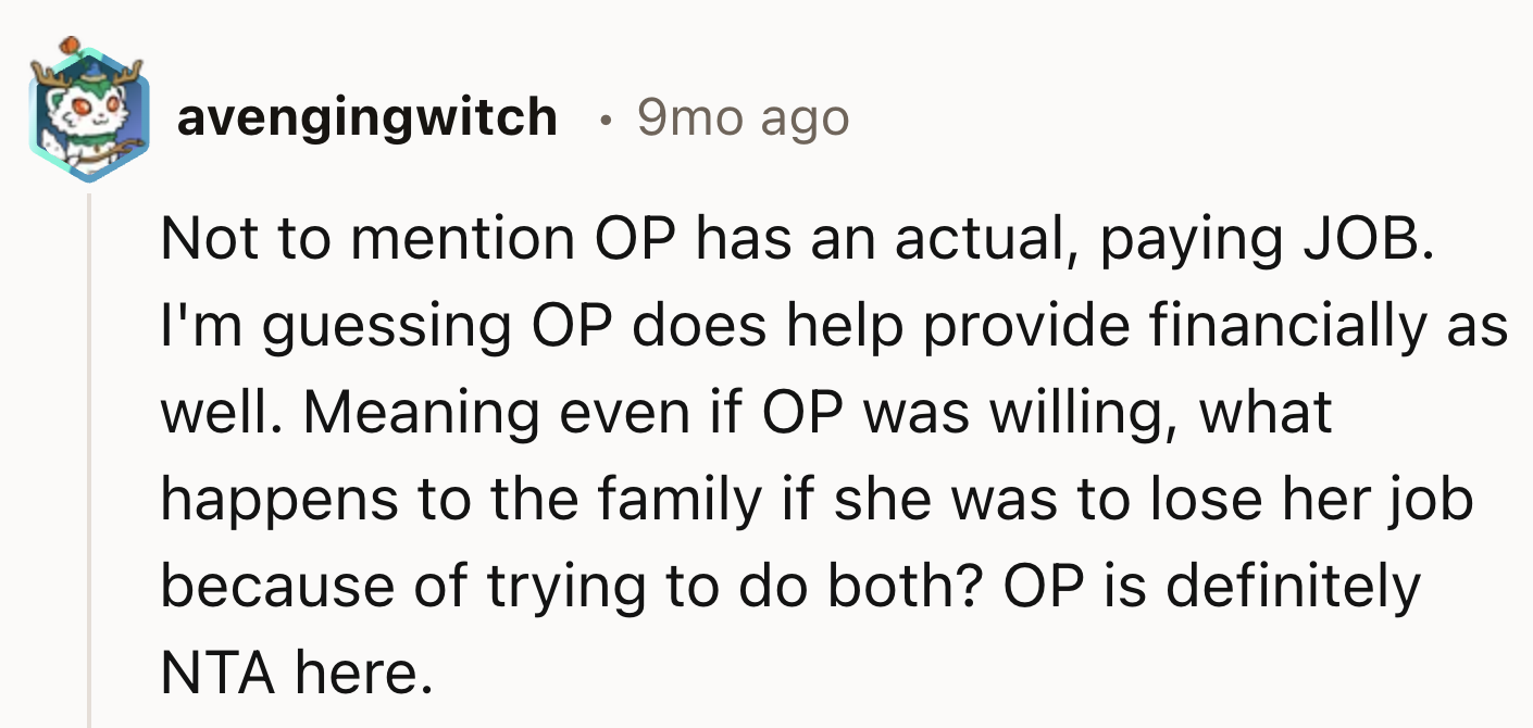 OP Has An Actual, Paying Job