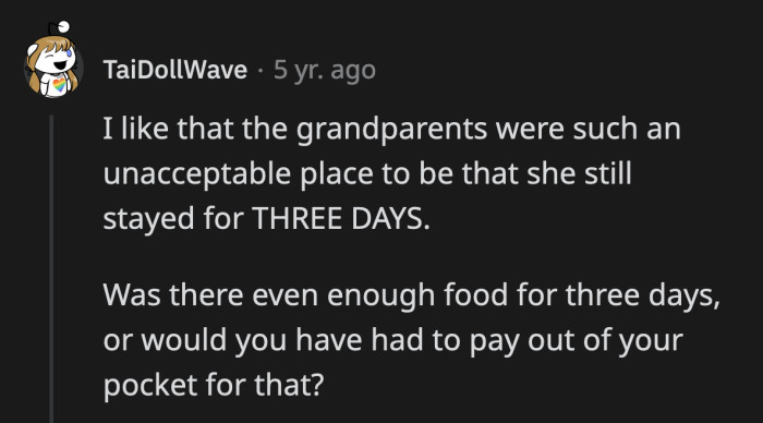 If they were such an unacceptable alternative, why did she stay in Colorado for three days?