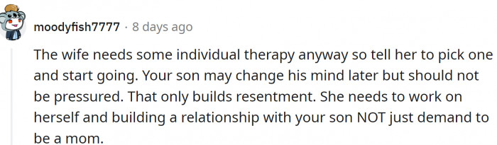 The kid shouldn't be pressured into anything