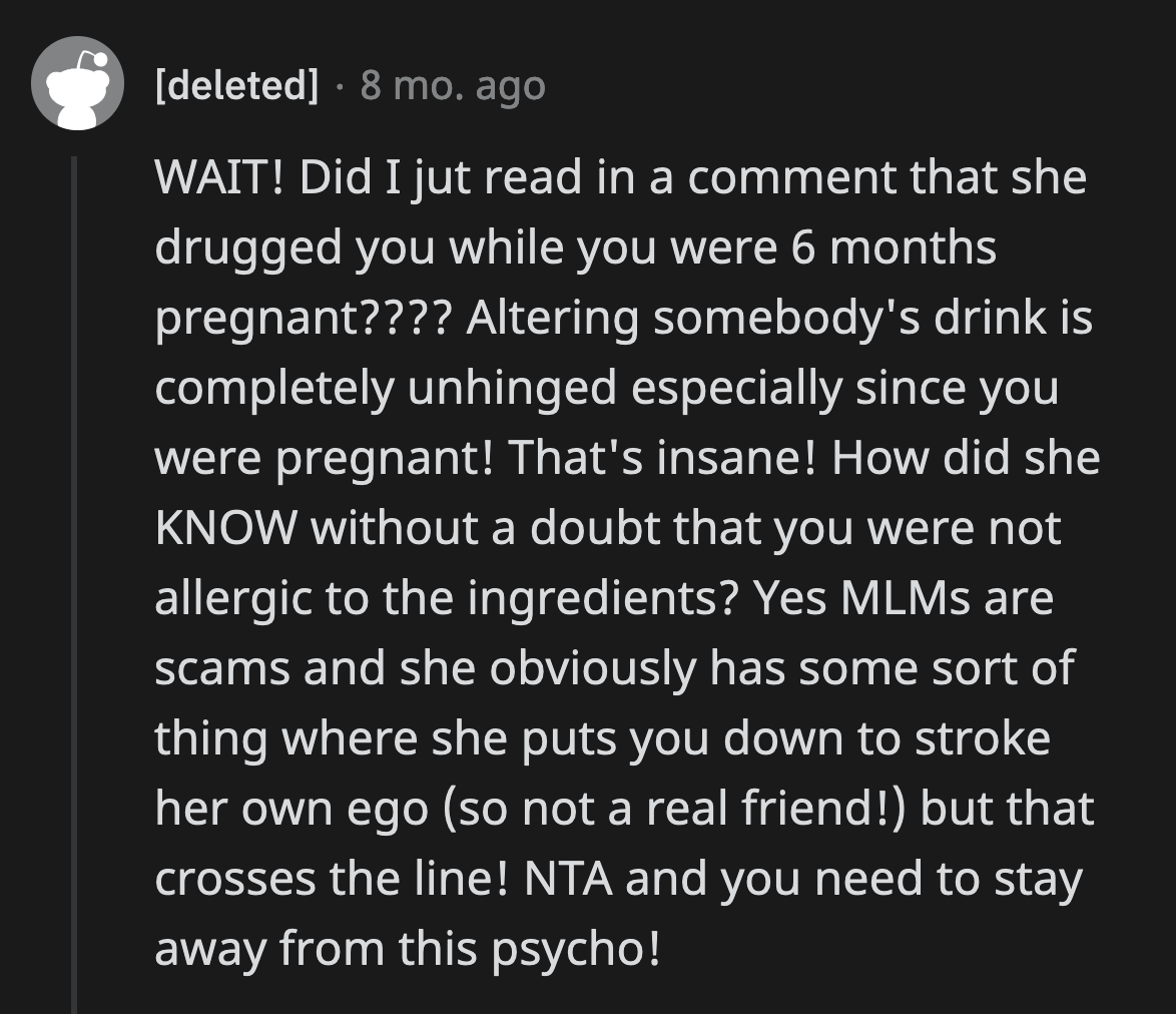 That should be enough reason for OP and her family to stay away from A.