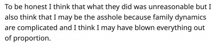 OP Is Thinking That He Might Have Overreacted in the Situation