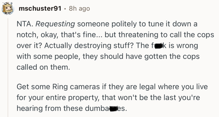 “The f**k is wrong with some people, they should have gotten the cops called on them.”