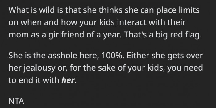 His children, as she will forever be their mom