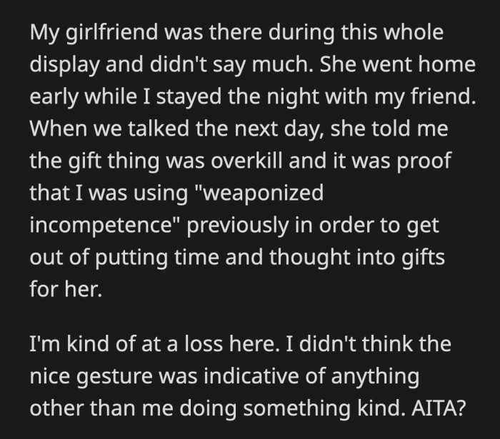 She added that it was proof that OP was using 