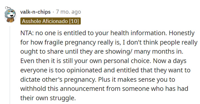 OP has the right to decide when to reveal it, at the end of the day.