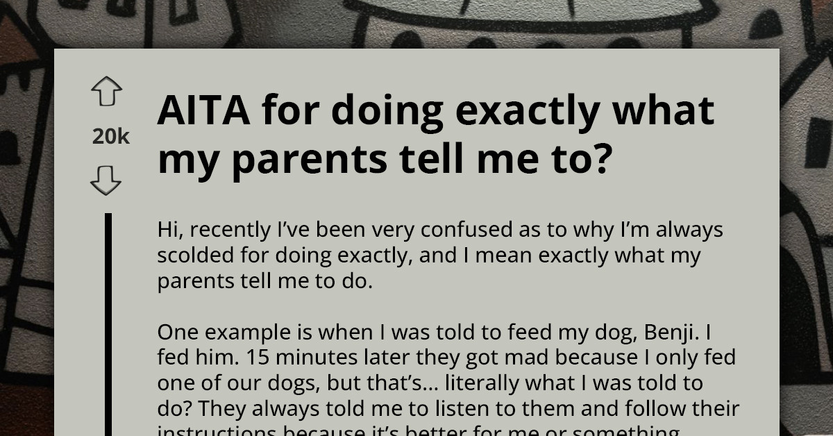 Teen Follows Parents’ Exact Instructions, Gets Called Stupid for Not Guessing What They Really Meant