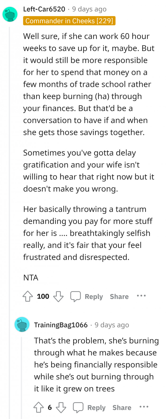 6. Your feelings are valid, OP.