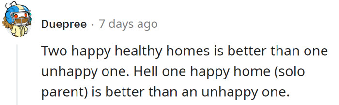 One Redditor said that divorce is a better solution