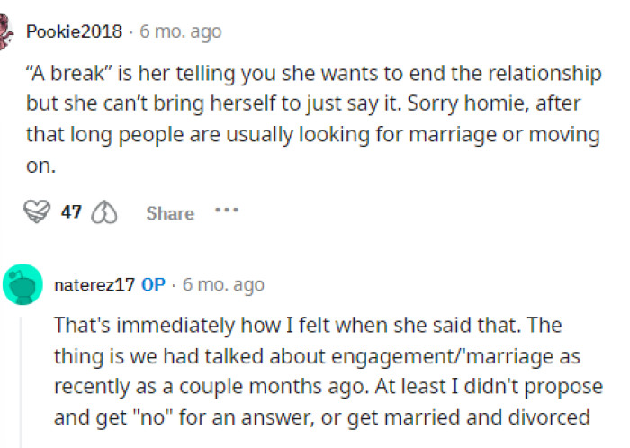 OP responded to many comments and shared his thoughts on what people were saying, which proves that he understands what this is all about.