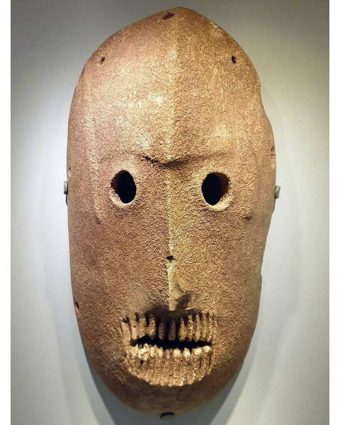 This 9,000-year-old stone mask - the world's oldest - was discovered in the Judean Desert, Israel.