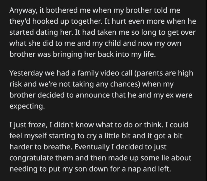 Everyone was so worried about how OP was doing that no one paid attention to their baby announcement